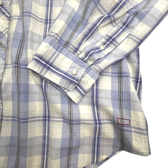 Levi Strauss Western Pearl Snap Plaid Shirt Cowboy Ranch Rodeo Yellowstone XXL - Picture 4 of 16